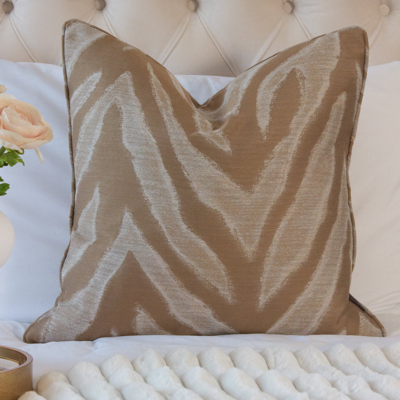 Leela Sienna Piped Cushion