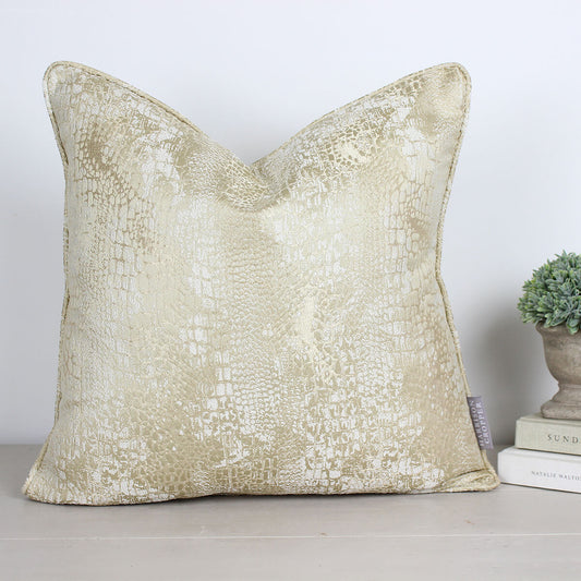 Serpentine Caramel Cushion