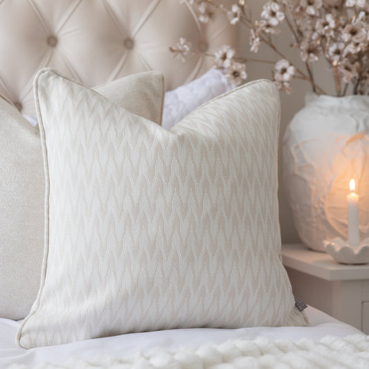 Apex Ivory Piped Cushion