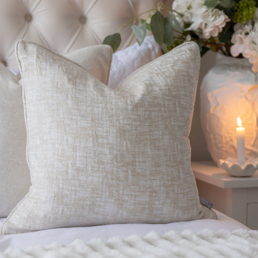 Quinton Champagne Piped Cushion