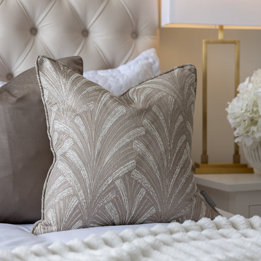Glamour Oak Piped Cushion