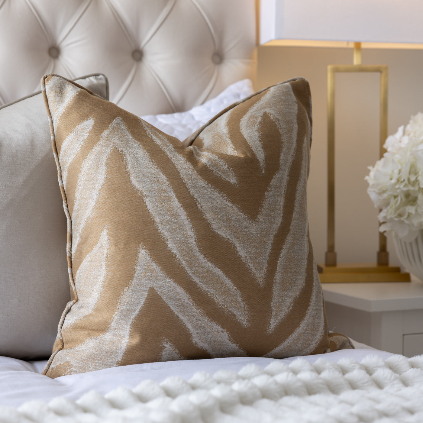 Leela Sienna Piped Cushion