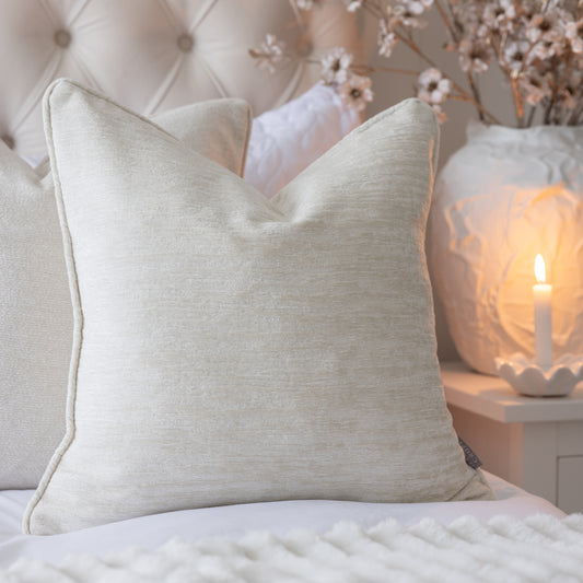 Splendour Parchmant Piped Cushion